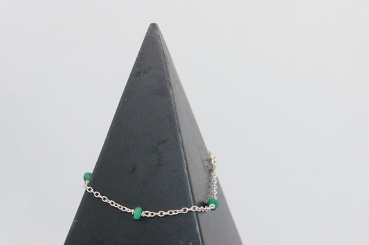 925 silver Emerald bracelet
