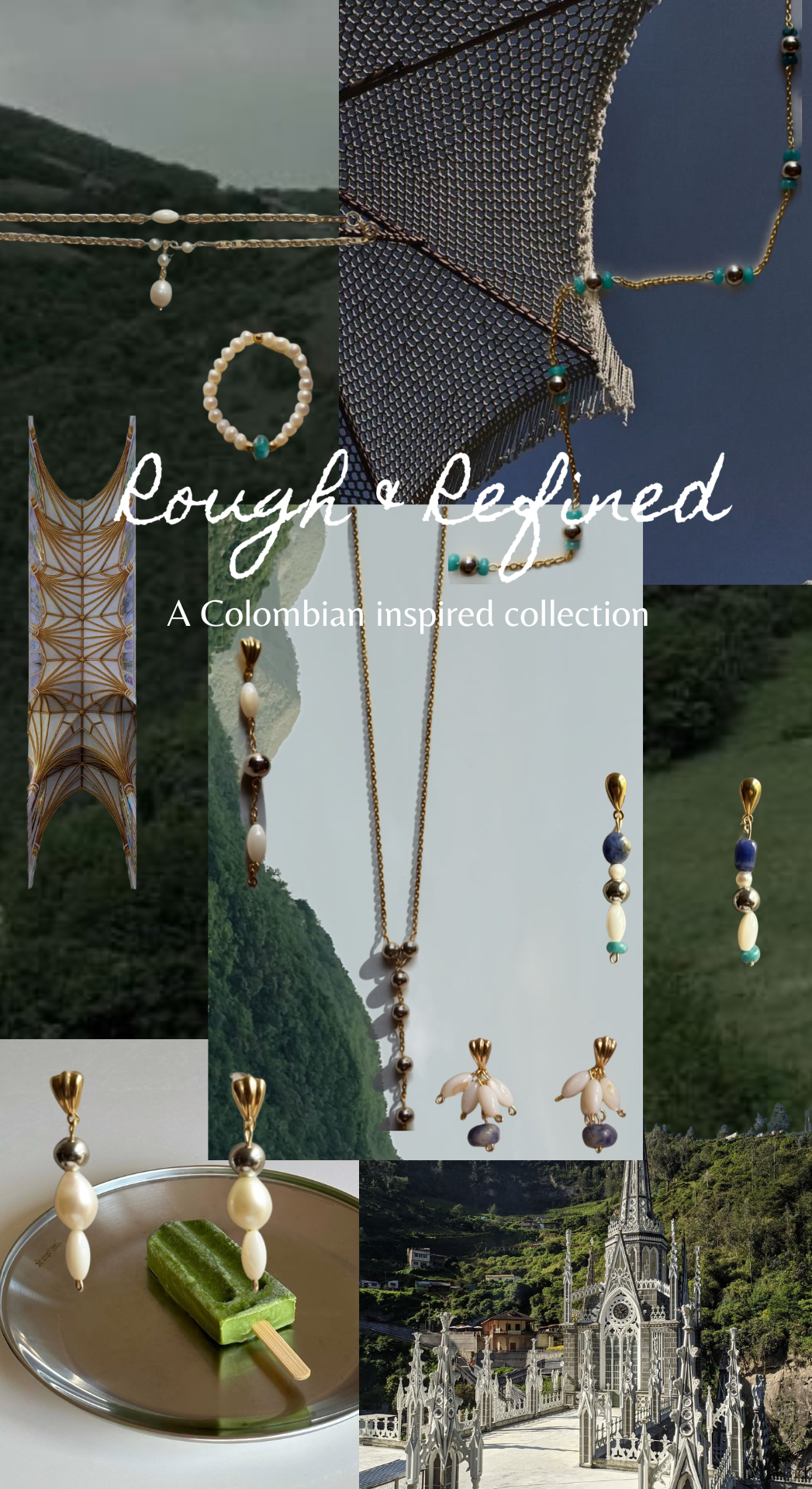 Mineral stone earrings