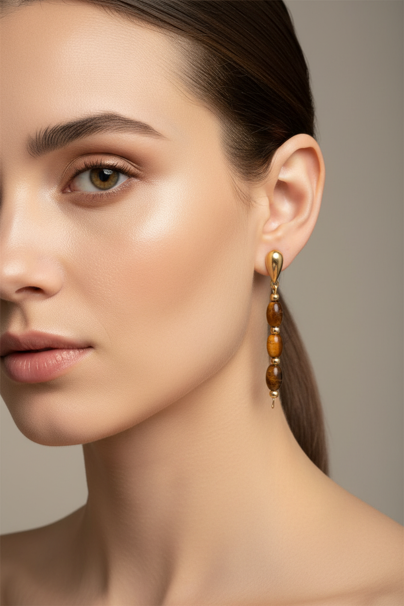 Tigers eye earrings