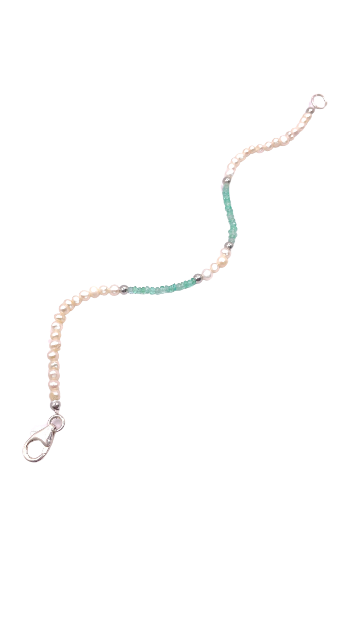 Emerald bracelet in Silver