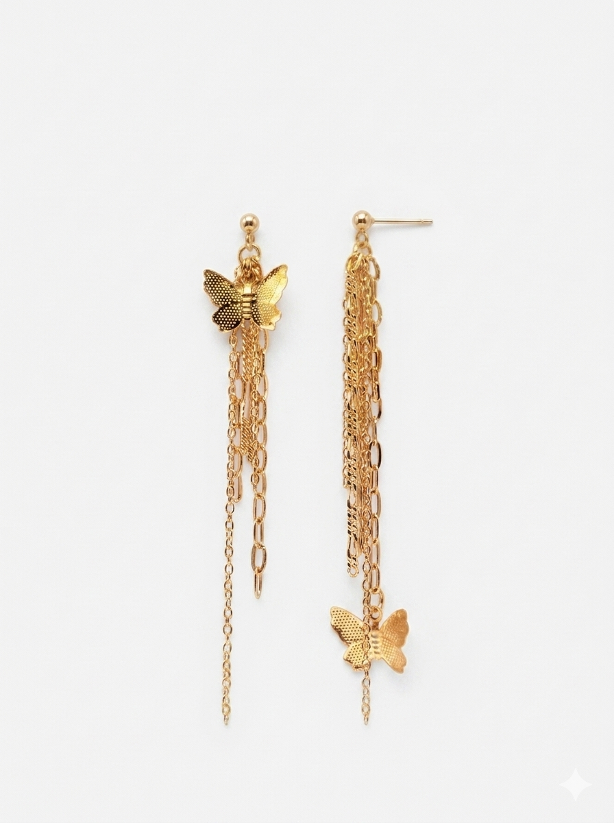 Golden midnight earrings
