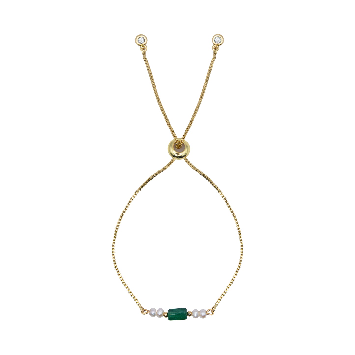 Green Onyx Bracelet (gold/silver)