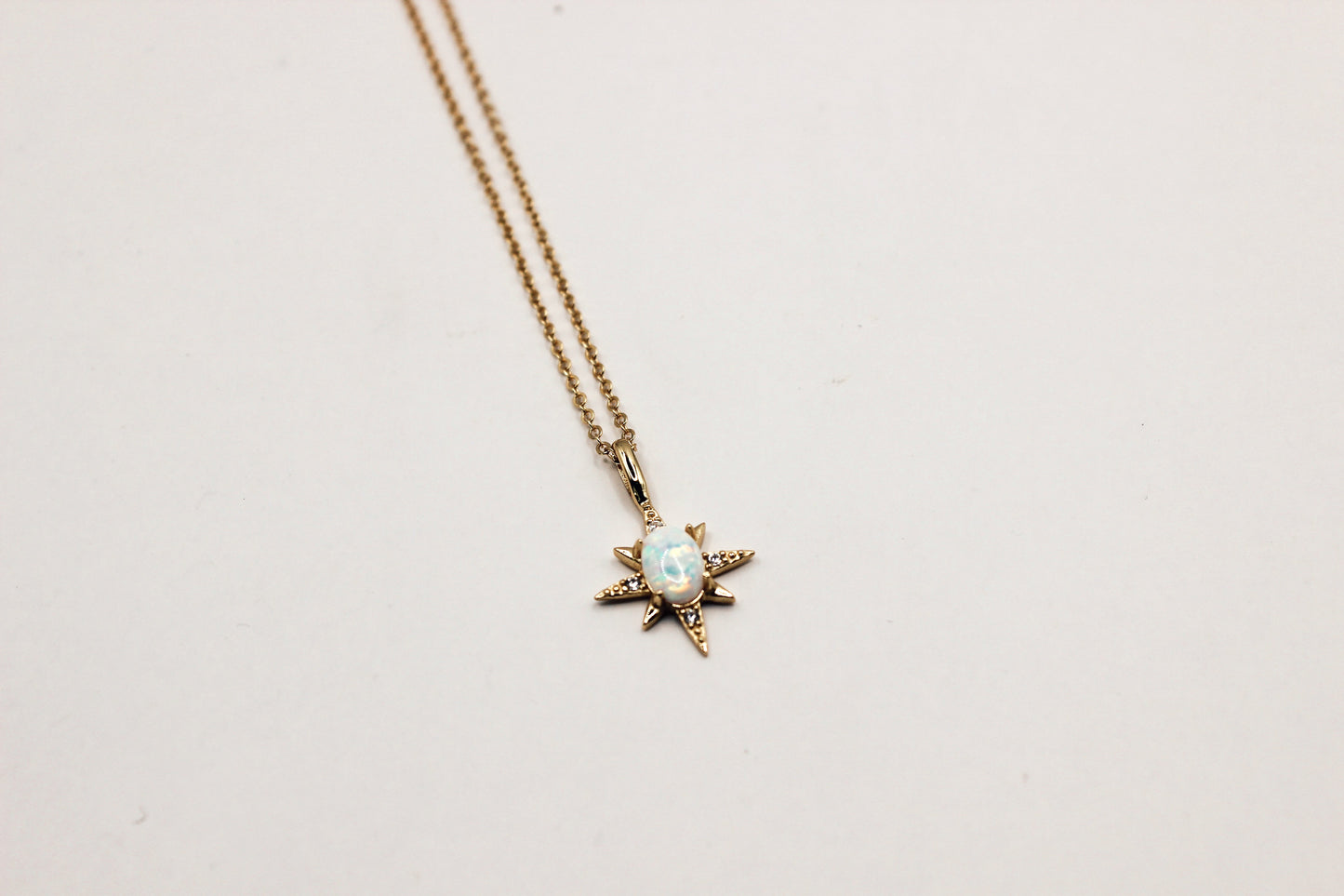Opal star necklace