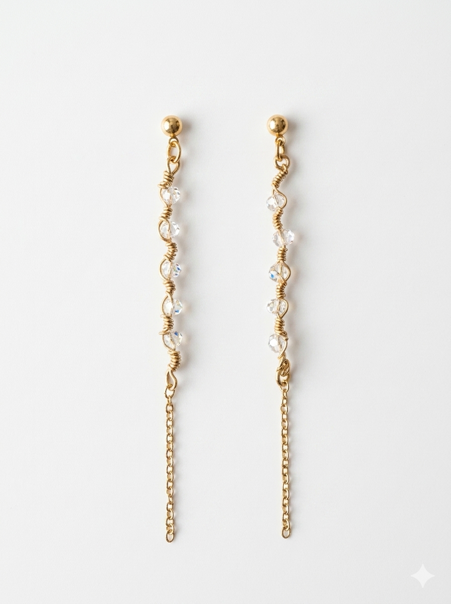 Hand made Snowball earrings