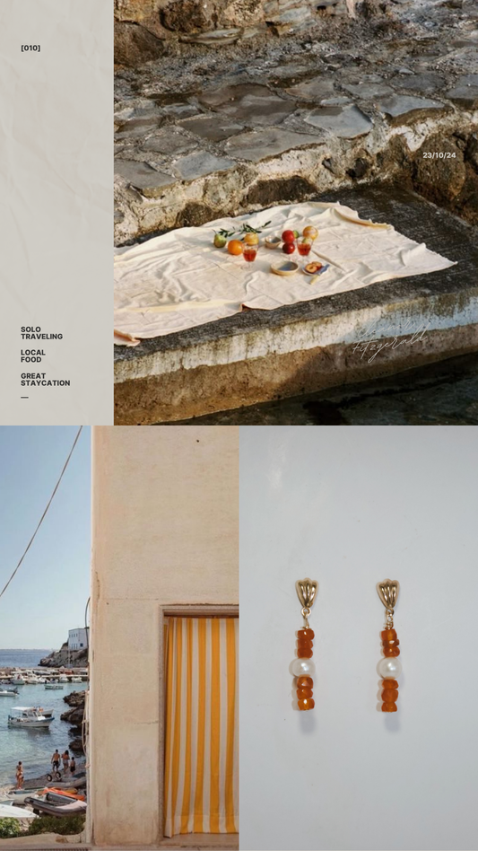 Golden solare earrings