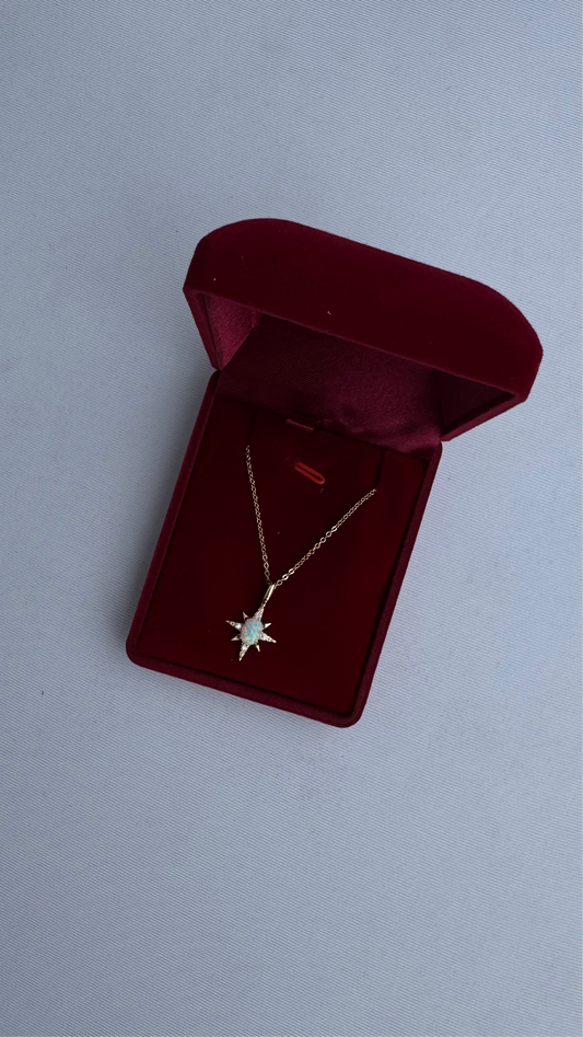 Opal star necklace