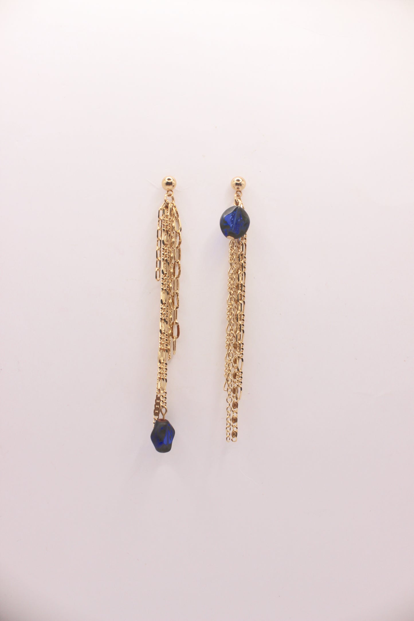 Golden blue earrings