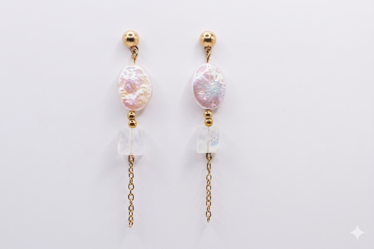Ivory earrings resort collection