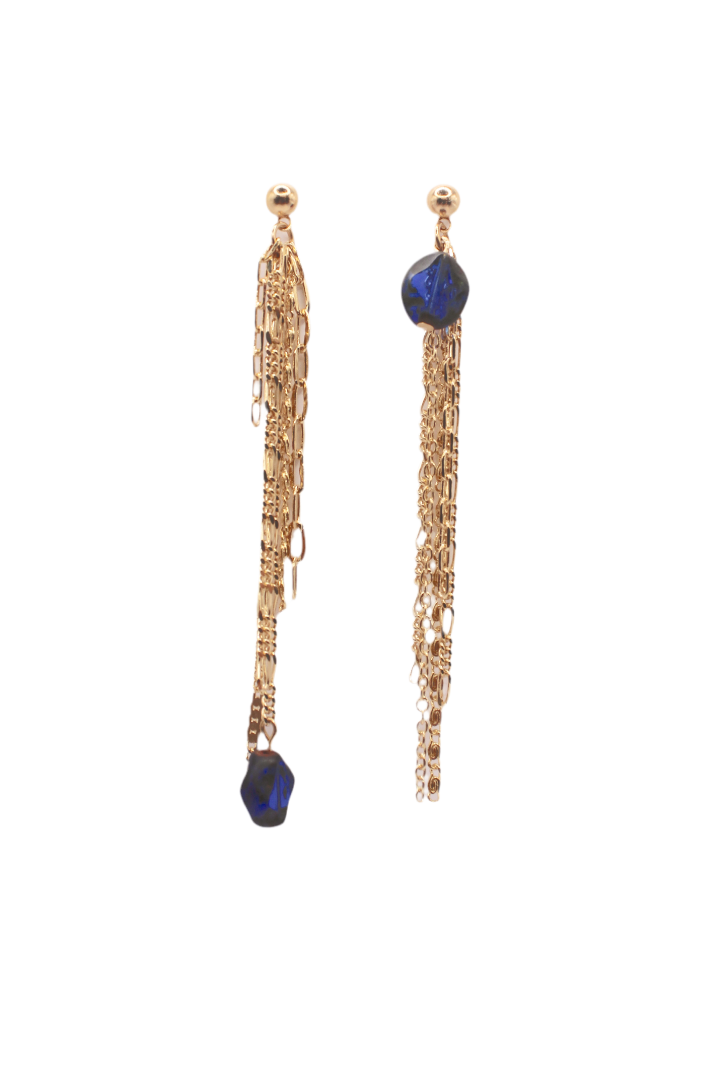 Golden blue earrings