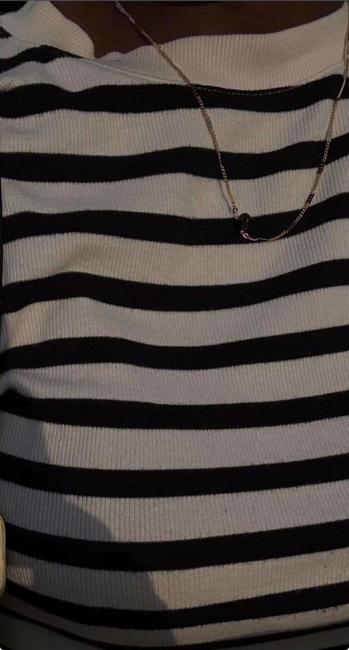 Black onyx simple necklace