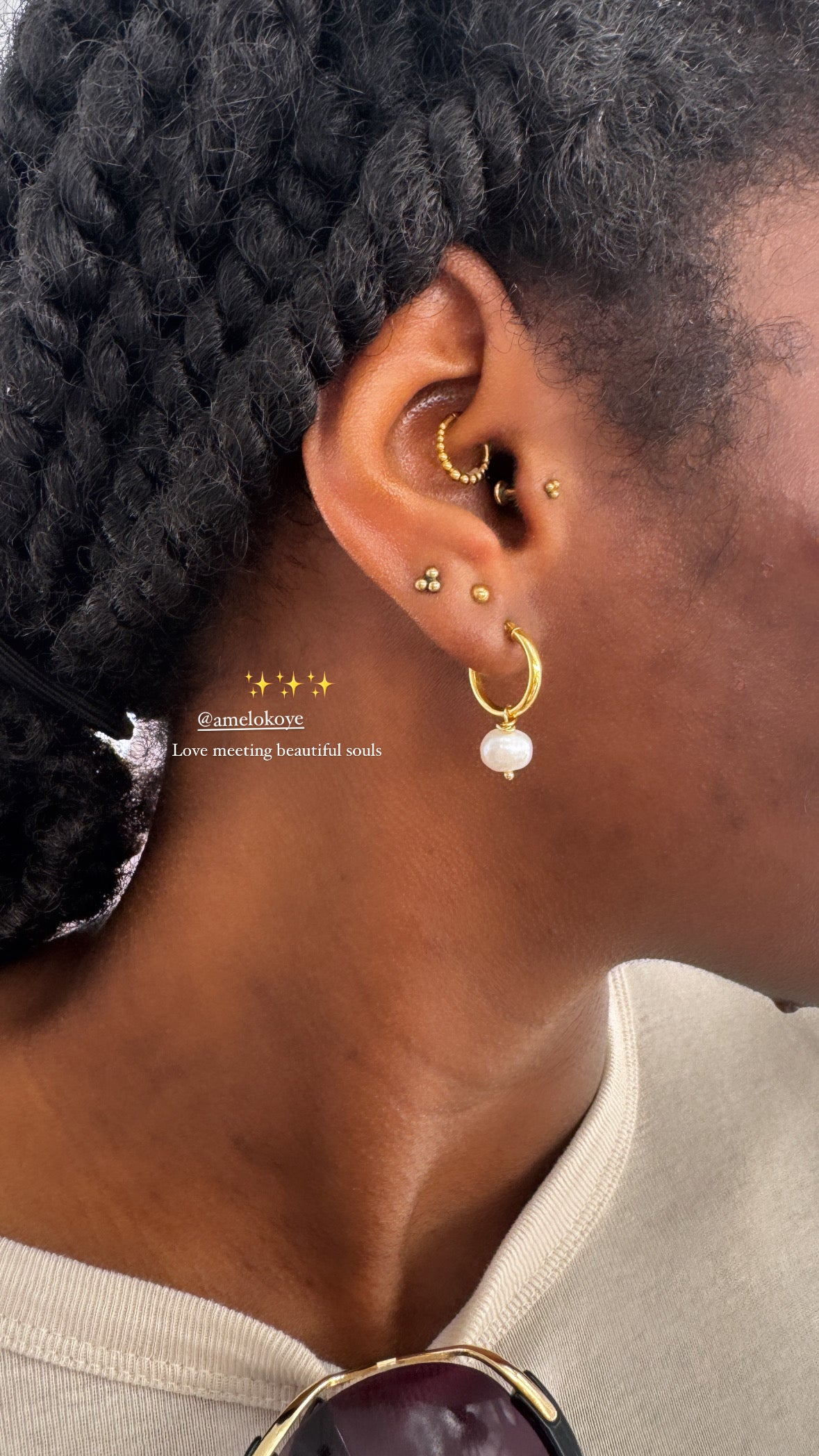 Unmatched pearl earrings