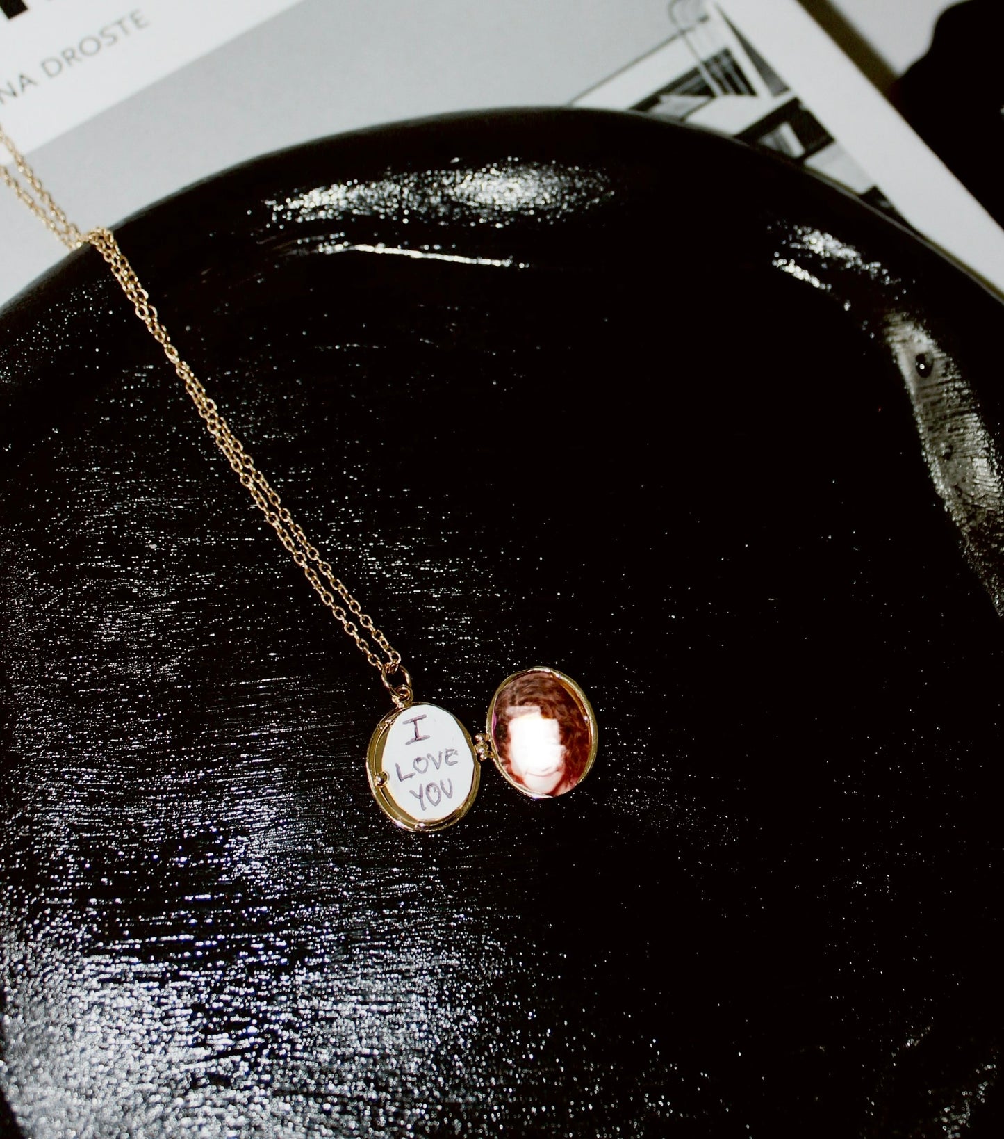 Hidden heart necklace - locket necklace