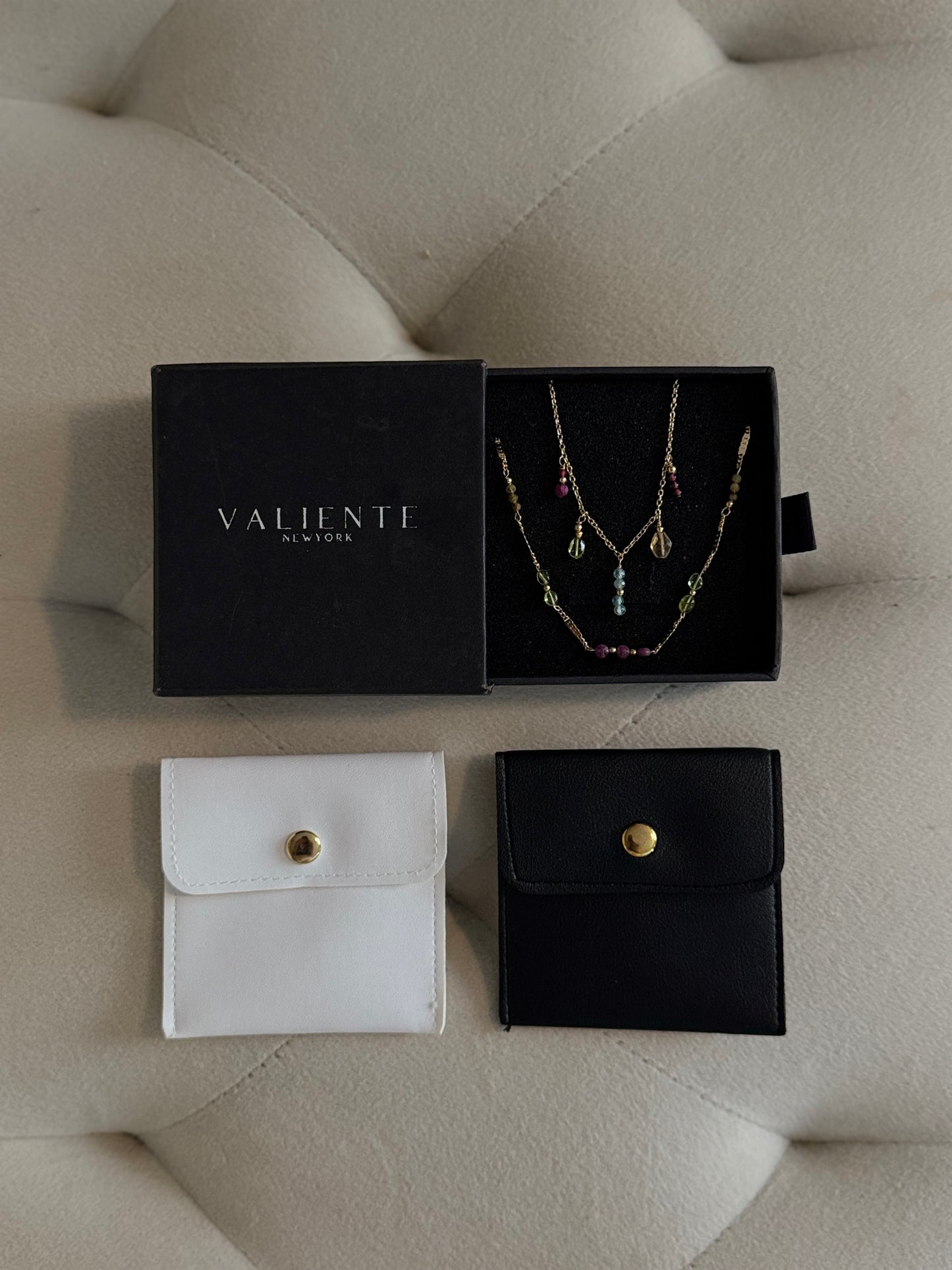 Ruby & peridot necklace