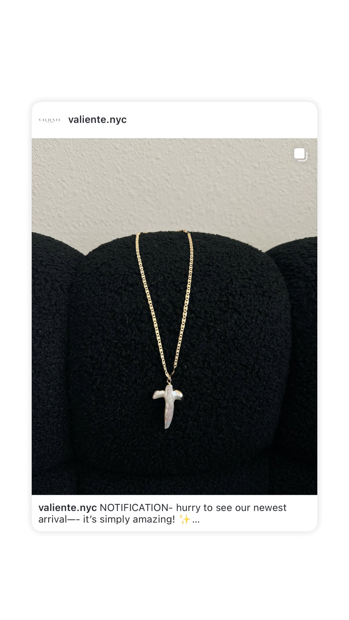 Pearl cross necklace