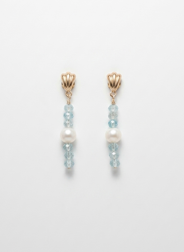 Capri waves earrings - aquamarine