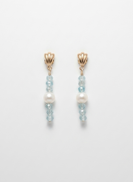 Capri waves earrings - aquamarine