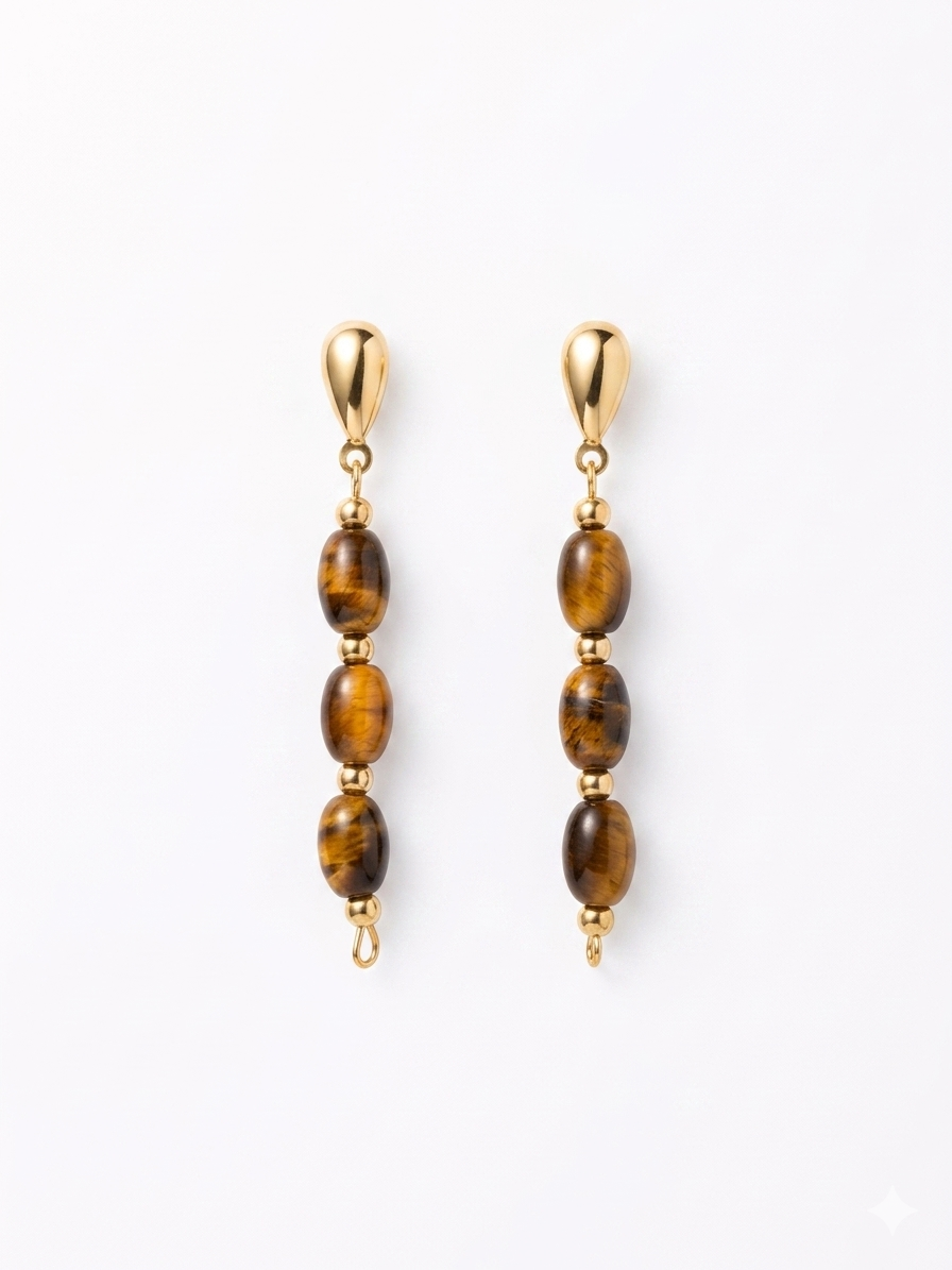 Tiger eye earrings
