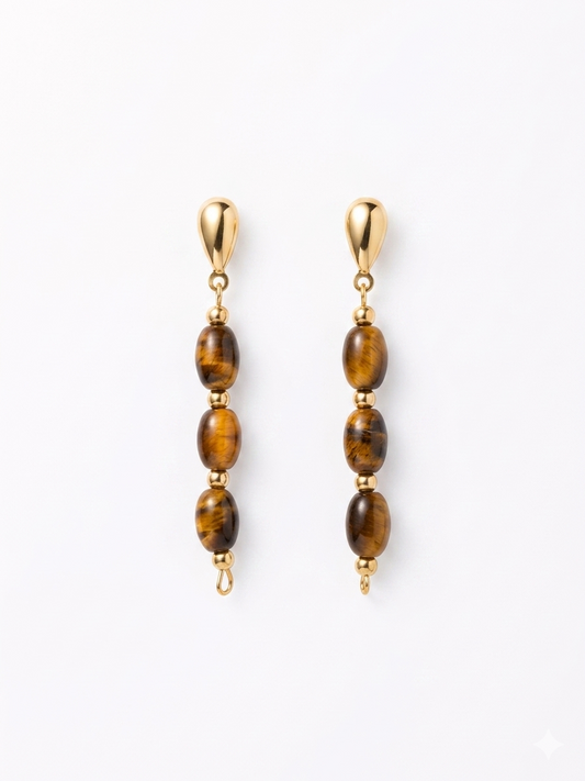 Tiger eye earrings