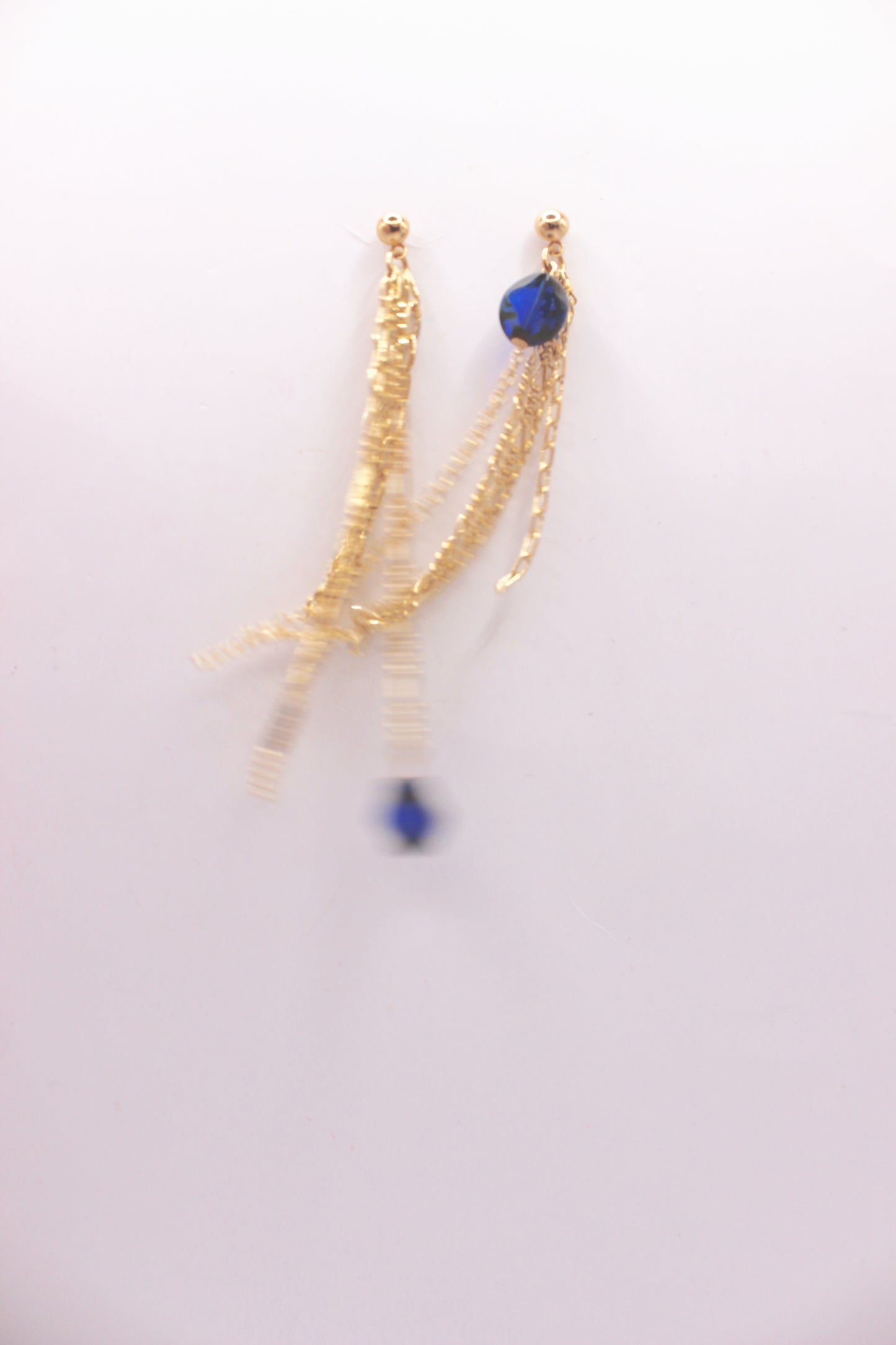 Golden blue earrings