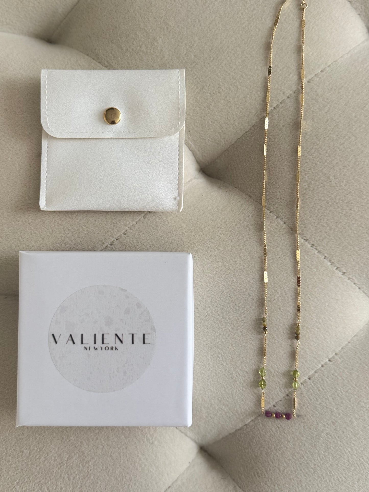 Ruby & peridot necklace