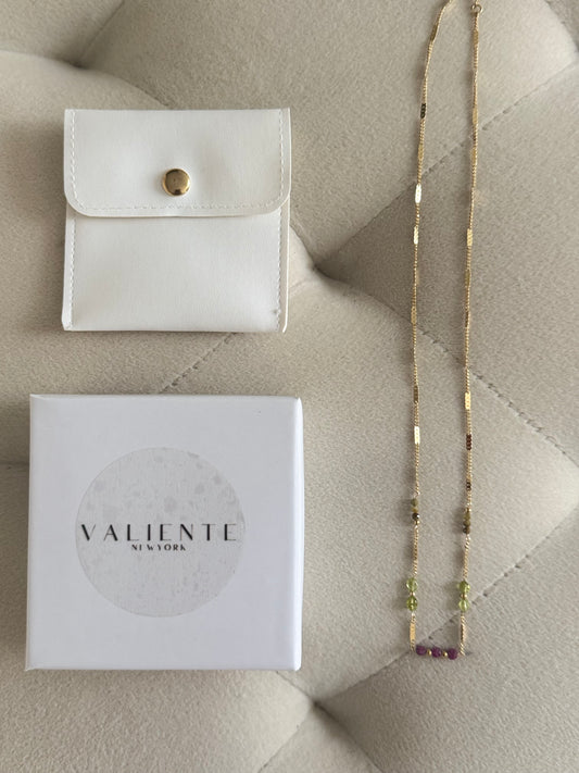 Ruby & peridot necklace