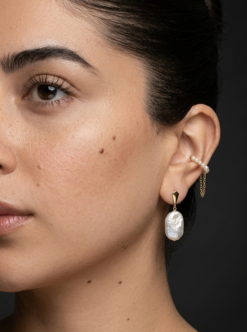 The lover earrings - Genuine pearls
