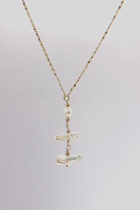 Peace pearl necklace
