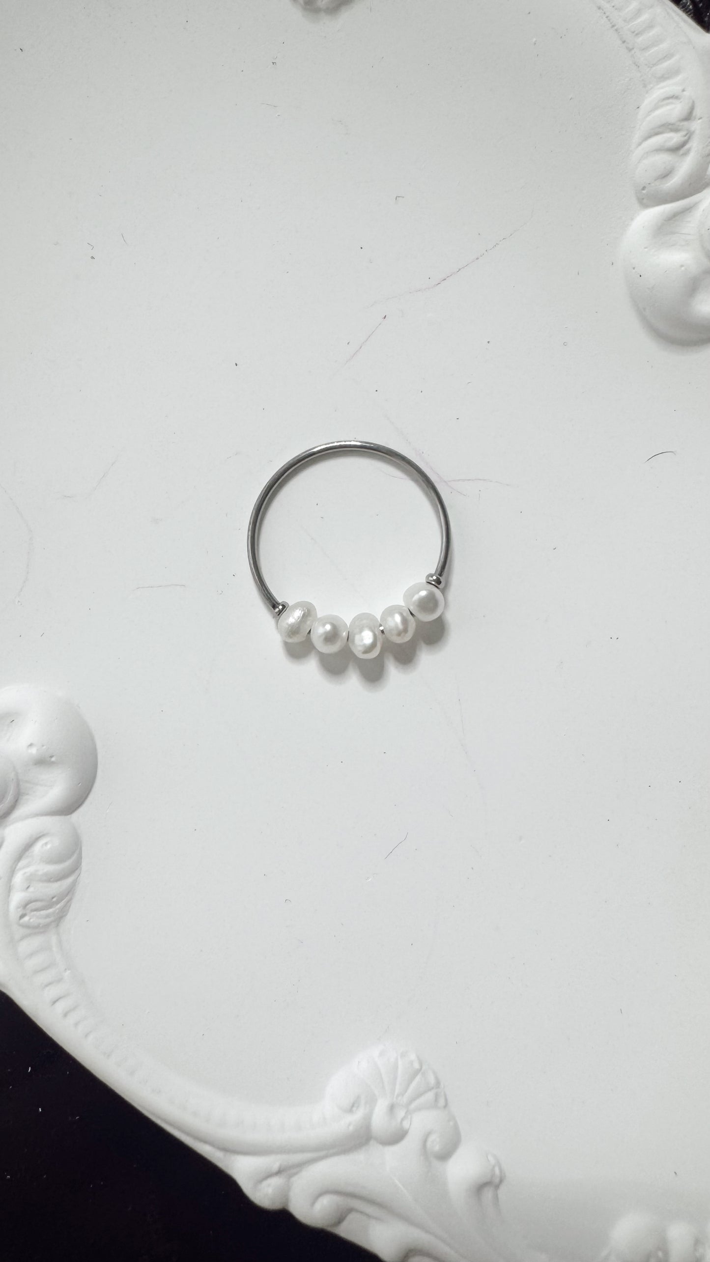 Dainty silver ring