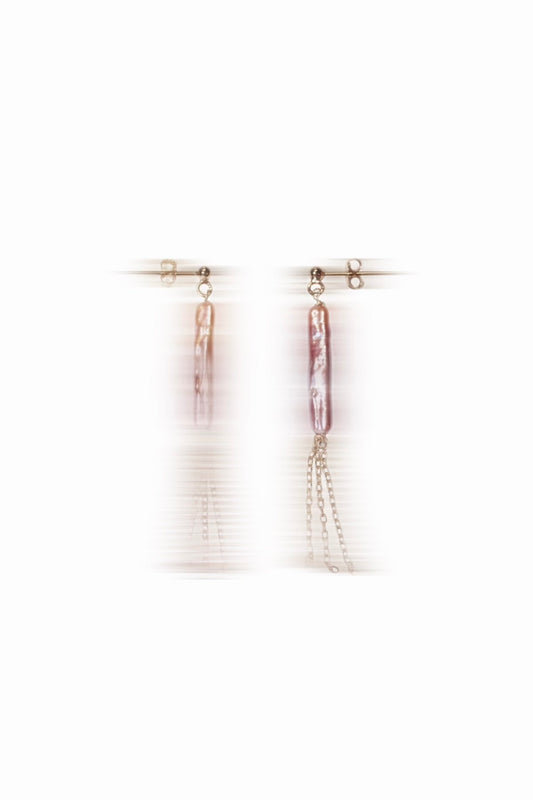 Pearl rosè V-Day earrings