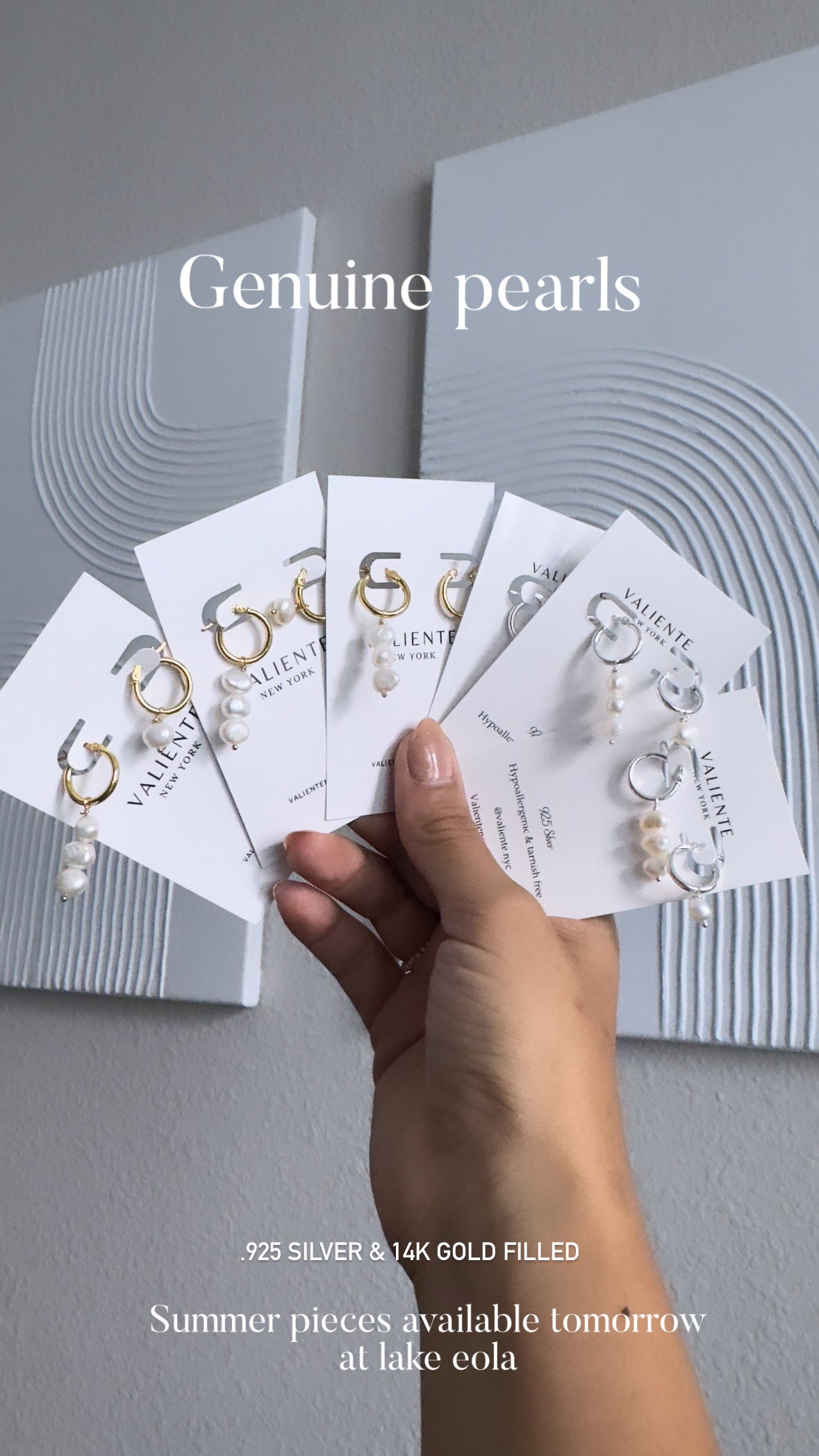 Unmatched pearl earrings