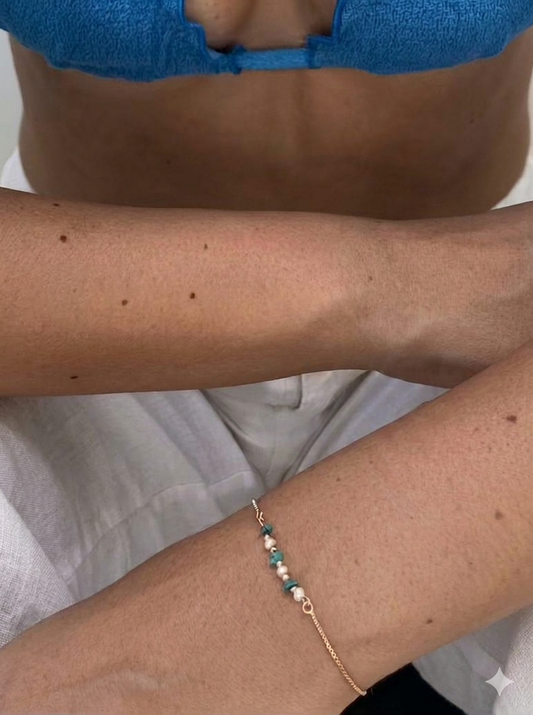 Solmare bracelet - turquoise and pearl