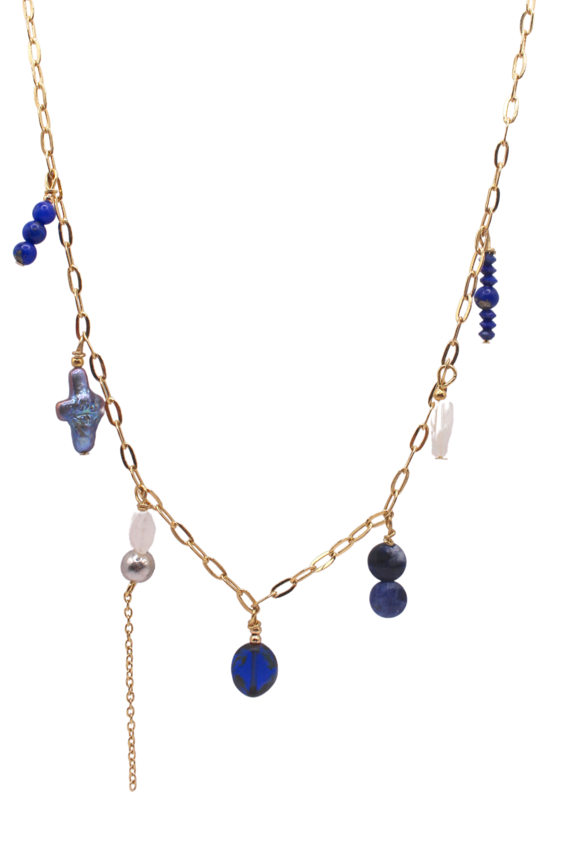 Blue treasure necklace