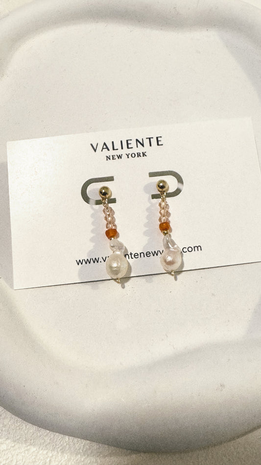 Peach blush earrings