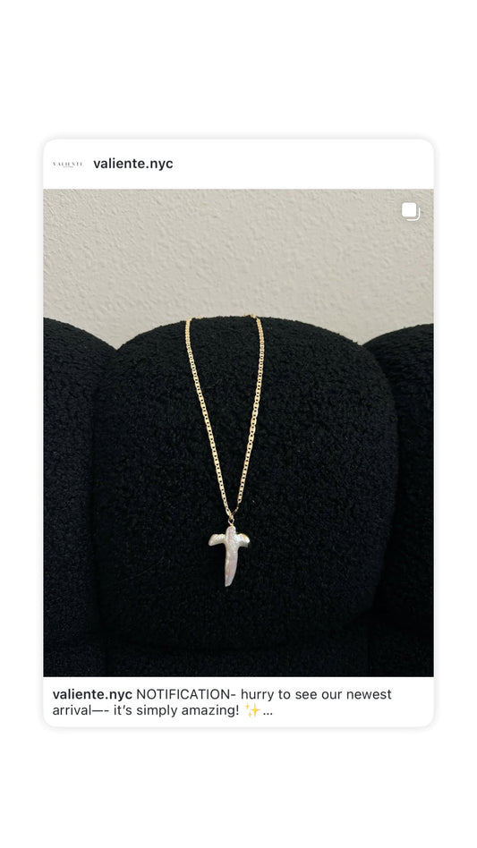 Pearl cross necklace